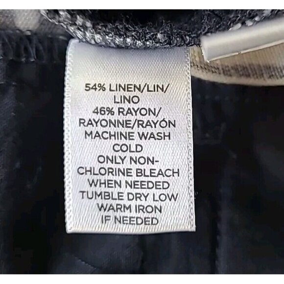 NEW Ann Taylor LOFT Black Linen Sleeveless Tapered Leg Belted Jumpsuit 4 - Picture 7 of 7